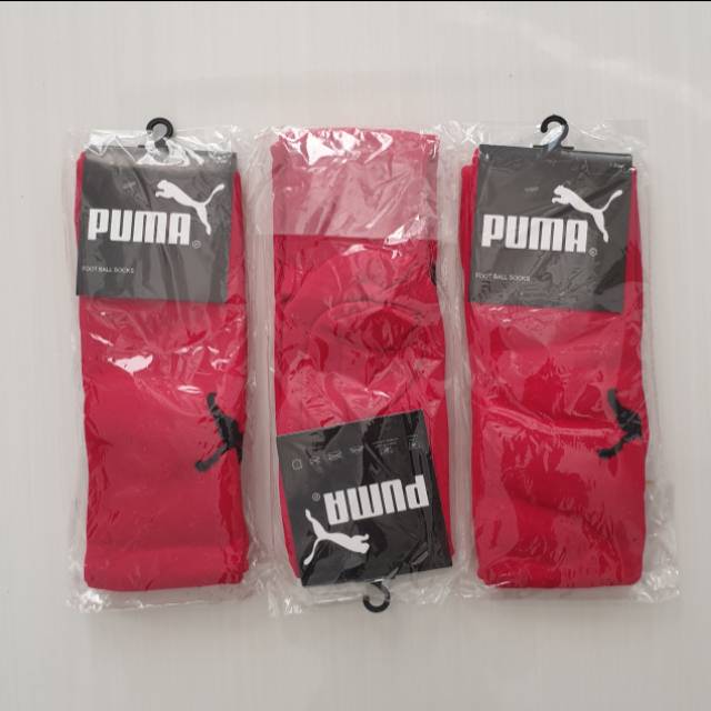 Kaos Kaki Futsal Sepak Bola Puma Merah Polos