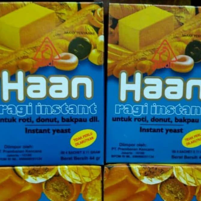 

Ragi Roti Haan Instan 11 gram 1 kotak isi 4 pcs STOK TERBATAS Kode 516