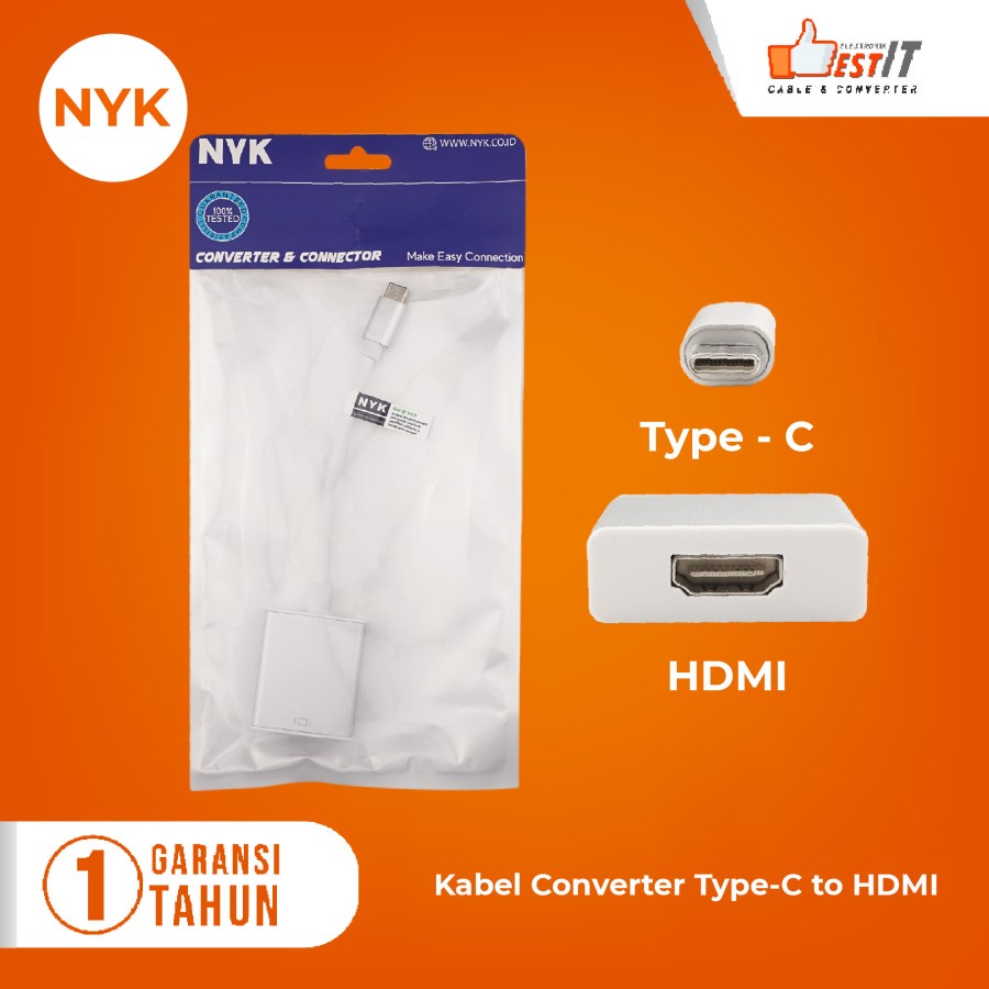 USB 3.1 Type C to HDMI Cable Converter NYK