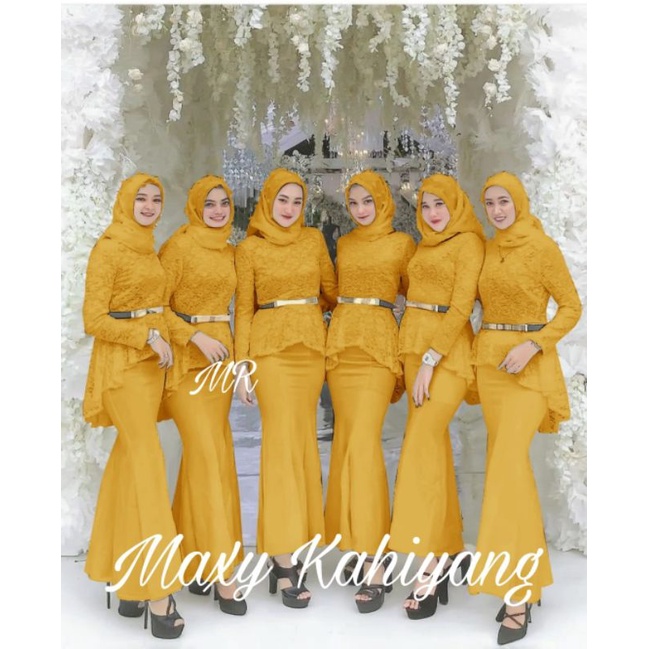 MAXY KAHIYANG, BRUKAT MOSCREPE, GAMIS HIJAB MUSLIM, MAXY DRESS, 2 UKURAN