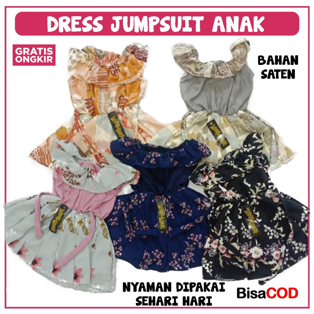 DRESS JUMPSUIT ANAK / DRESS ANAK / JUMPSUIT ANAK PEREMPUAN / DRESS ANAK PEREMPUAN