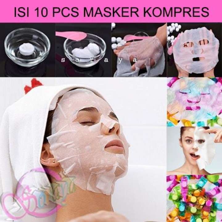 Isi 10 Pcs Masker Kompres Wajah - Compressed Mask Paper - Masker Wajah - ALF