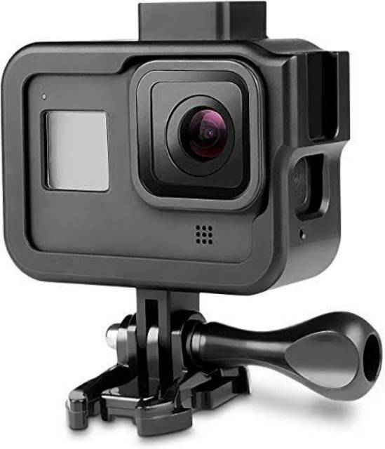 GoPro HERO 8 Black ALUMINIUM CASE Metal Casing with Hot Shoe MIC LED