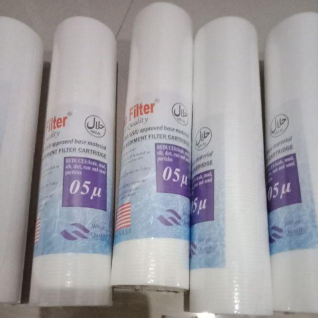 Sedimen Filter Air Nano Filter 5 Micron 10 Inch Cartridge Bagus Padat Tebal Sf02-n008-001-c2ac