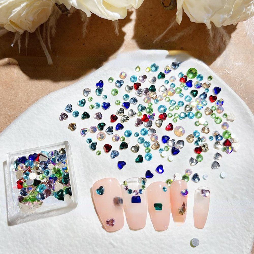 AUGUSTINA Agustina Nail Art Rhinestones Gadis Shiny DIY Bahan Symphony Nail Salon Manicure Aksesoris Dekorasi Kuku