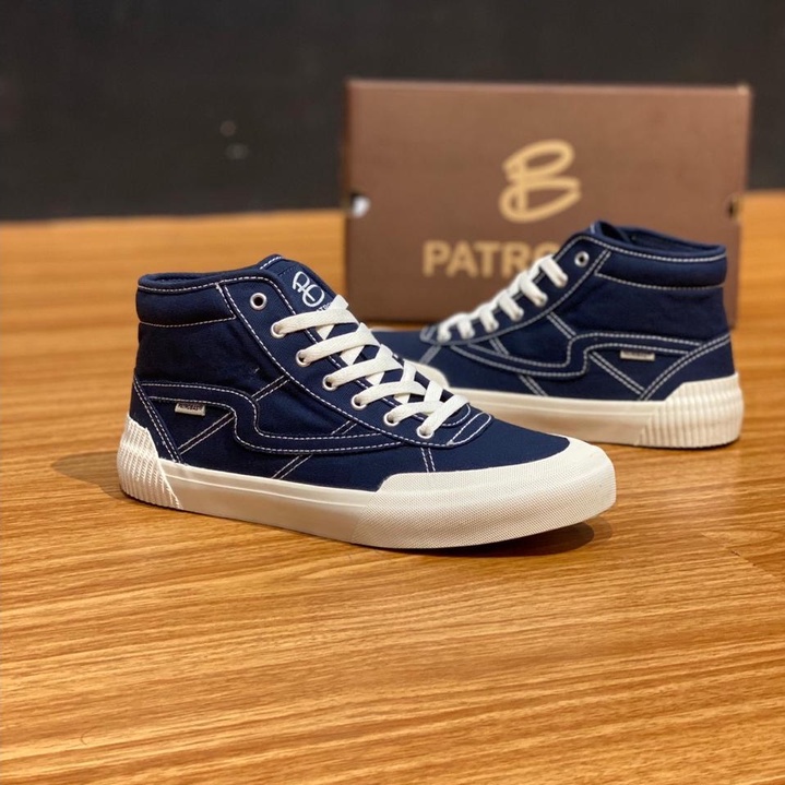 PATROBAS EQUIP HIGH BLACK WHITE, NAVY, MAROON & CHARCOAL - Sepatu  Sneakers Canvas Pria/Wanita Patrobas Original-5