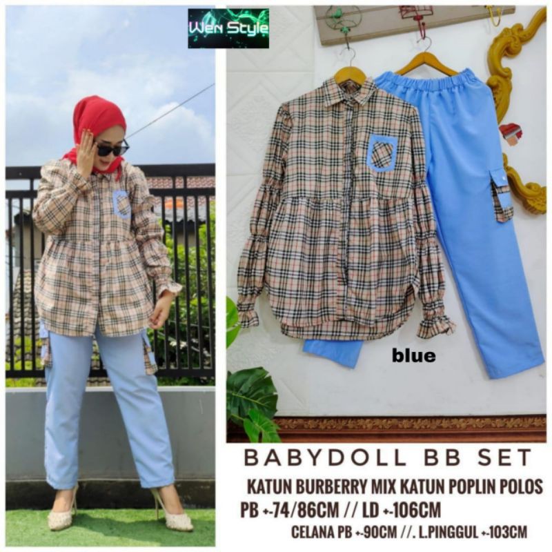 Setelan Burberry tunik