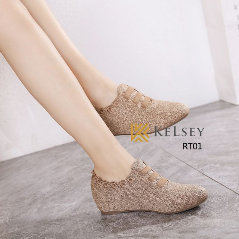 Kelsey Sepatu Wedges 4cm  Wanita RT01