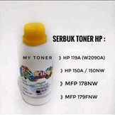 Serbuk Toner Compatible Printer 119a 150a 150nw MFP 178nw 279fnw w2090a 45gram CMYK