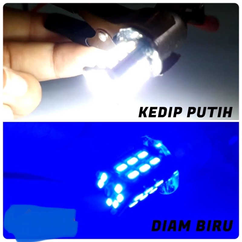 LAMPU STOP REM SEGITIGA 48 MATA LED NYALA 2 WARNA 2 MODE 12 V AC/DC BISA UNTUK MOBIL MOTOR