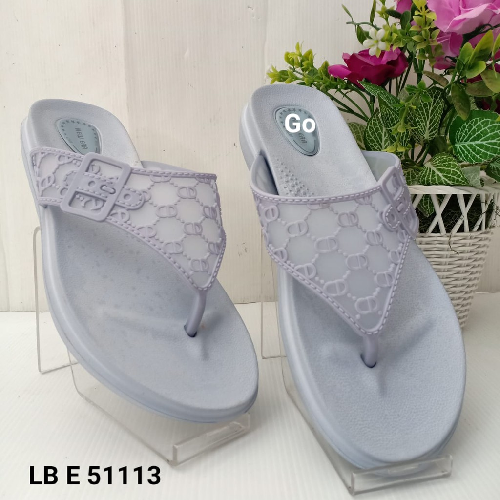 gos NEW ERA LB.E 51113 Sandal Japit Perempuan Sendal Karet Wanita Casual