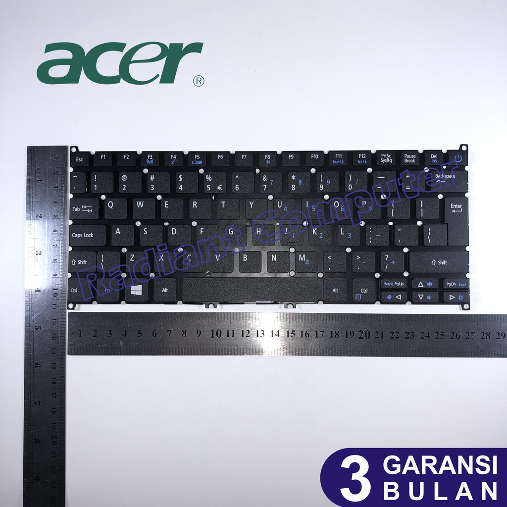 Keyboard Acer Aspire ES1-132-C37M ES1-132-C9N8 Tombol Power Biru