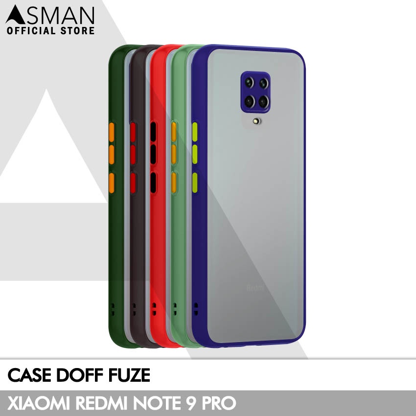 Asman Case Xiaomi Redmi Note 9 Pro Doff Fuze Premium Shield Protector