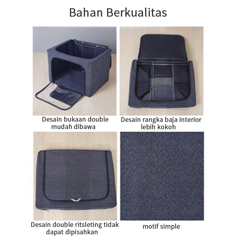 22L/72L/100L Tempat baju / tempat penyimpanan baju/ tempat baju lipat/tas baju/storage box 100 liter/Box lipat baju/box pakaian kotak penyimpanan/box serbaguna kotak penyimpanan