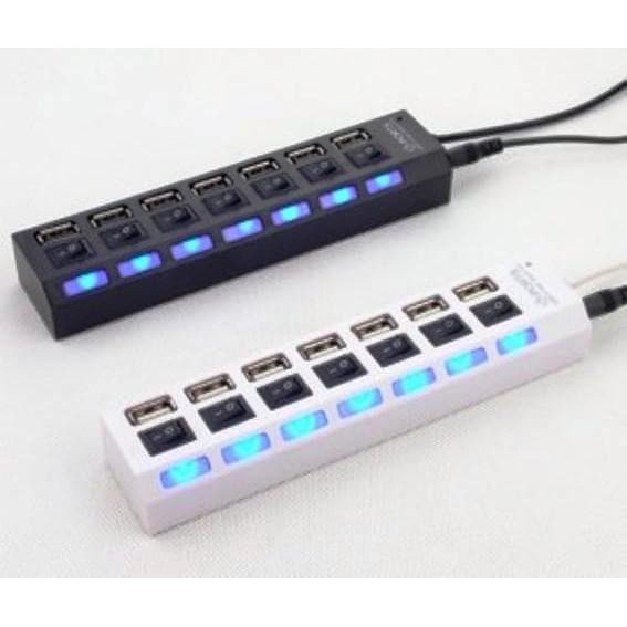 USB 2.0 HUB 7 Port Saklar Switch On Off LED [IMPORT]