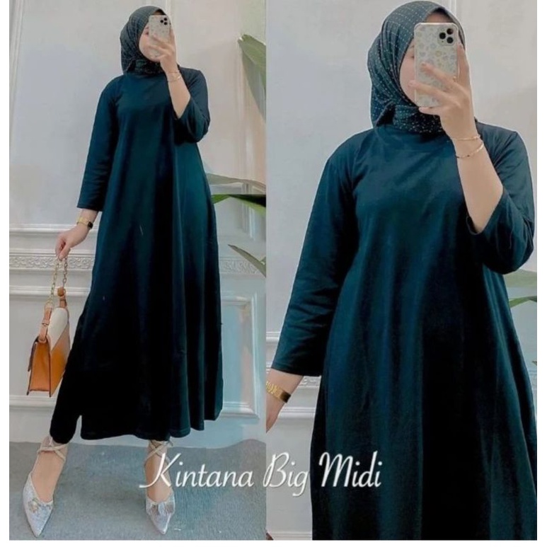 Kayla dress MIDI WANITA TERBARU SUPER PREMIUM COMBED