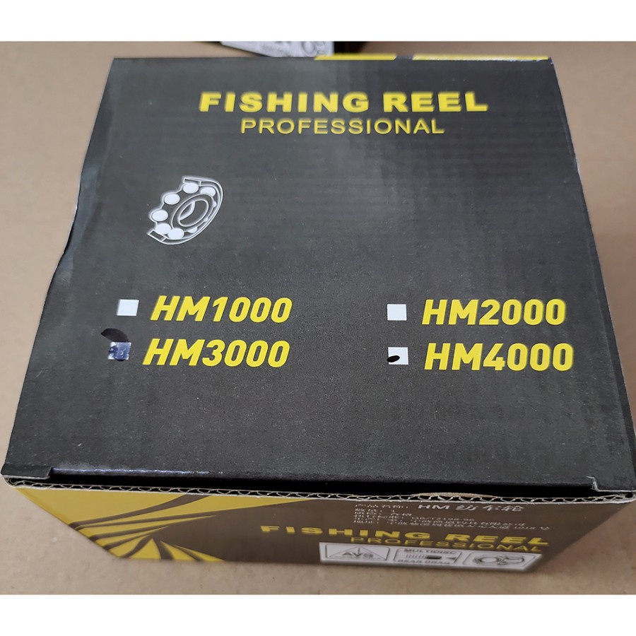 HM3000 Series Reel Pancing Fishing Reel 5.2:1 Gear Ratio 8Kg - Black/Golden