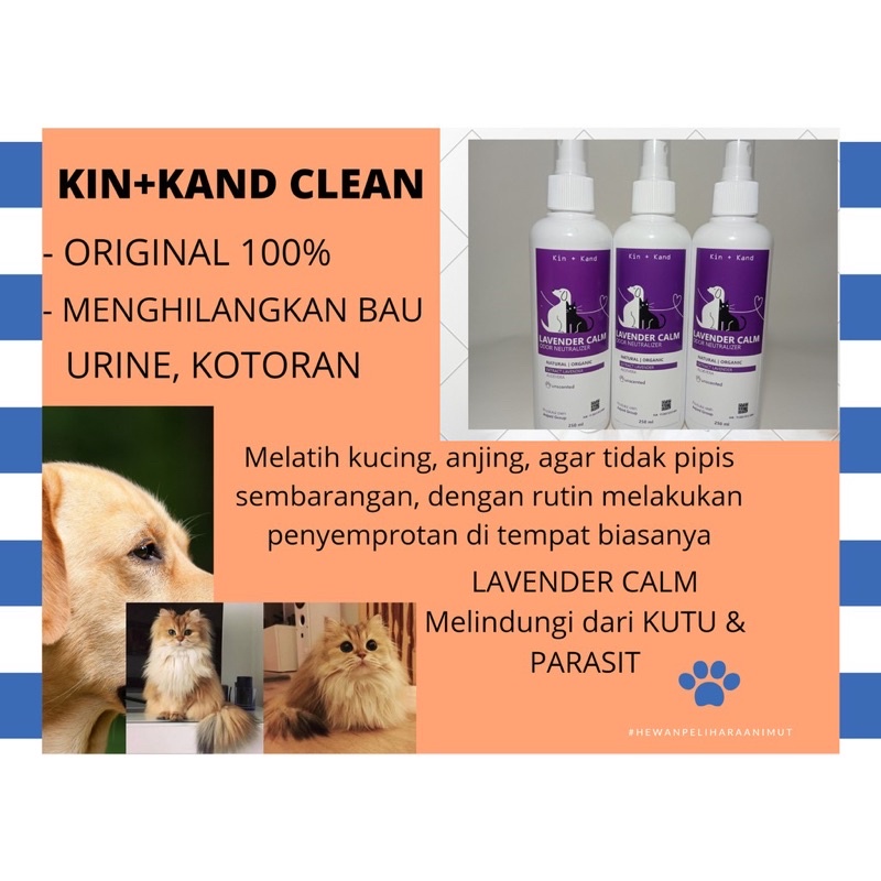 PENGHILANG BAU KOTORAN KUCING ANJING - WANGI LAVENDER 250ml