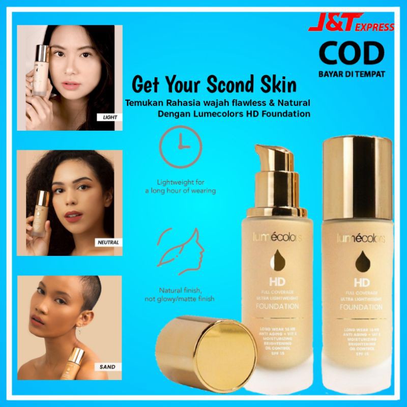 LUMECOLORS HD FOUNDATION KOSMETIK SKINCARE PERAWATAN KECANTIKAN PEMUTIH WAJAH LENGKAP BPOM MURAH
