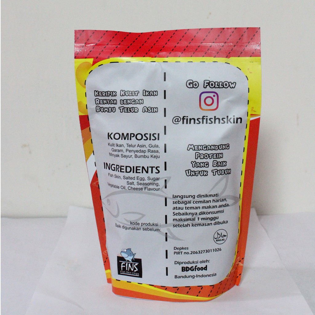

RB Cemilan Salted Egg Kulit Ikan Rasa Telur Asin Fins FIsh SKin Salted Egg