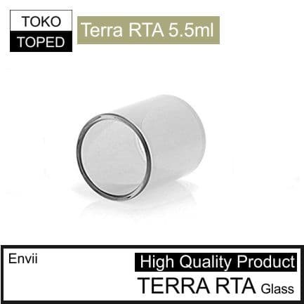 koleksi tabung bahan kaca Envii TERRA RTAx replacement glass bening | 5.5ml 25mm kaca