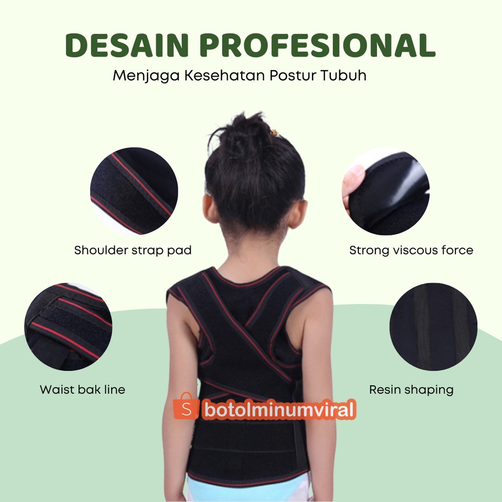 Rompi Penegak Punggung Bungkuk Back Support Shoulder Posture Corrector Pria Wanita Murah Original Penegak Punggung