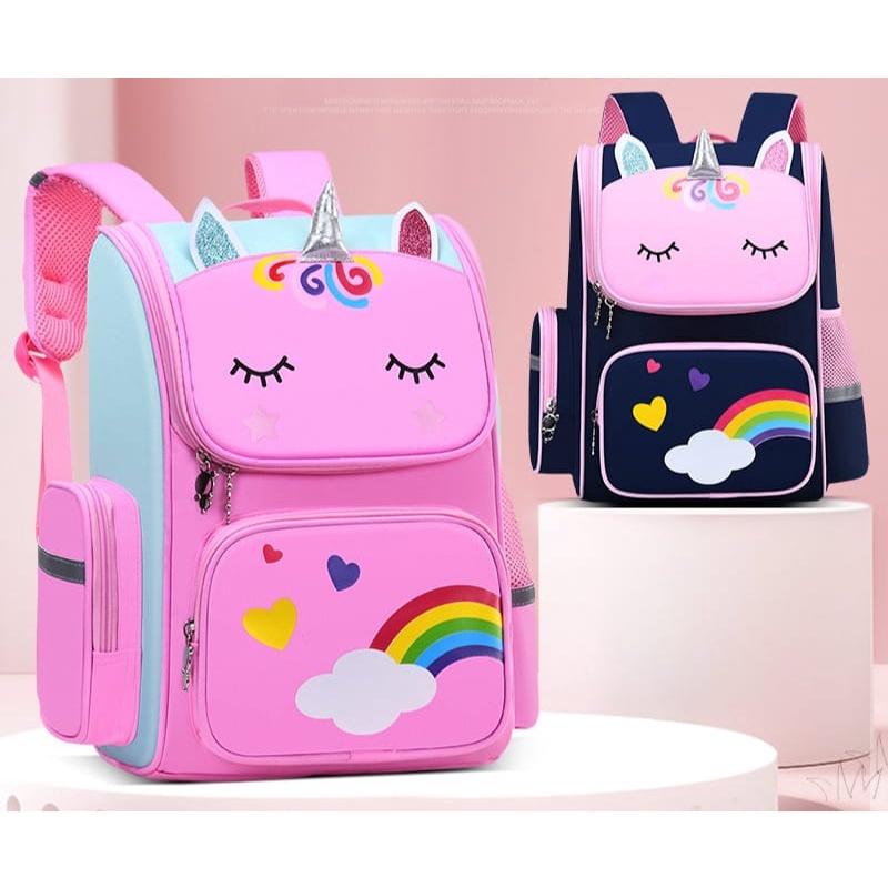 TOPGROSIR LV0150 Tas Ransel Anak Anak Import Motif Unicorn Kartun / Unisex / Tas Sekolah