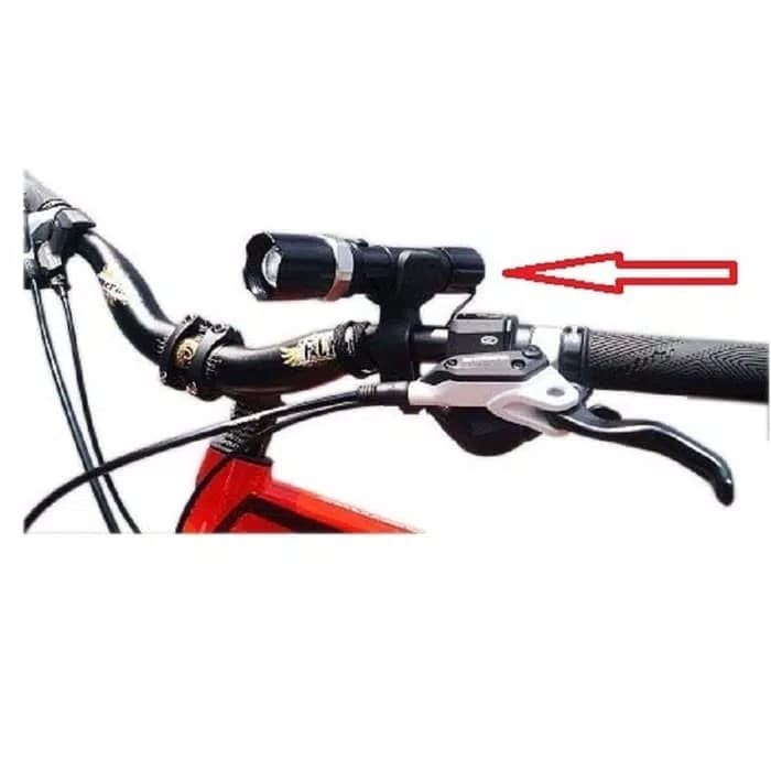ELEKTRONIK LAMPU SENTER SEPEDA SWAT POLICE + BRACKET