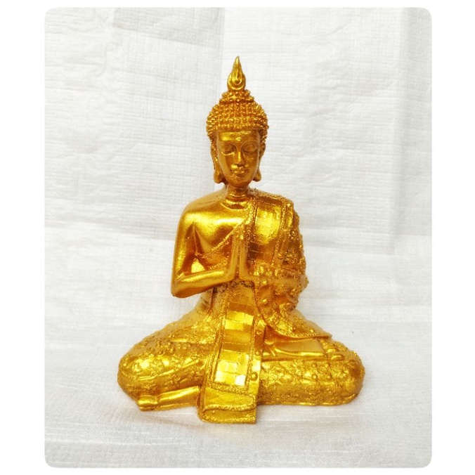 PATUNG BUDDHA/PATUNG BUDHA THAILAND WARNA GOLD 20CM RUPANG BUDDHA