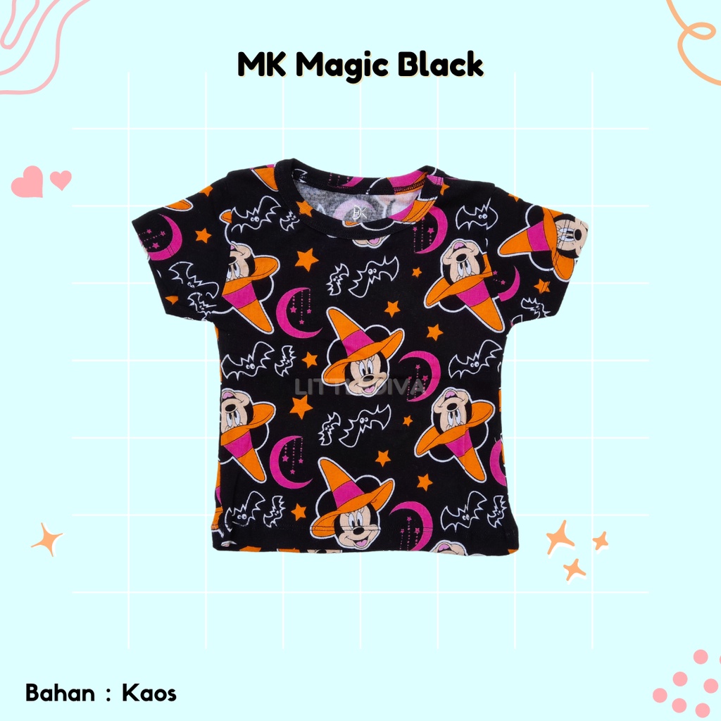 MK MAGIC BLACK Kaos Oblong Anak Motif size S M L 1 3 5 tahun Boy girl LENGAN PENDEK