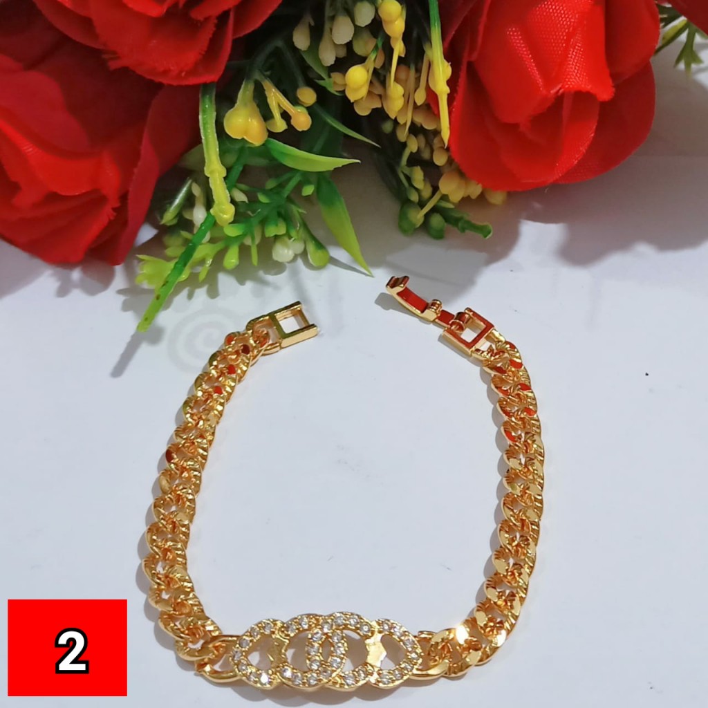 Gelang Rantai Dewasa Permata mewah cantik  (COD)