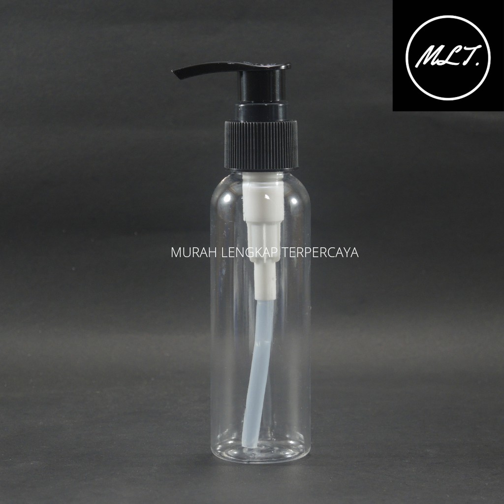 BOTOL 100ML PUMP LOTION HITAM