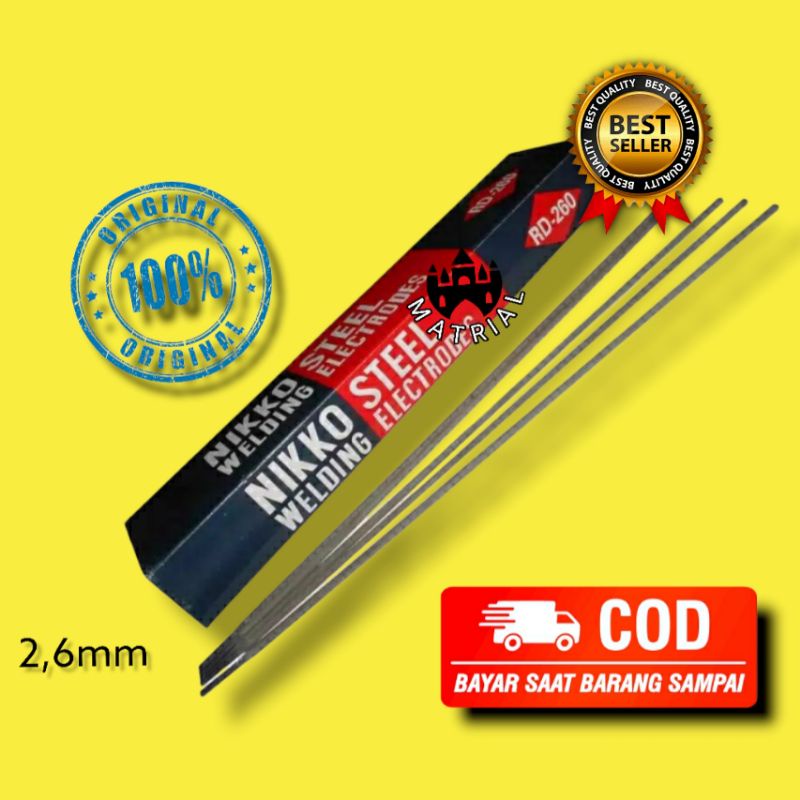 KAWAT LAS RD 260 / KAWAT LAS RD 260 2,6 mm×300 mm / KAWAT LAS RD 260 2,6 mm ORIGINAL 100%