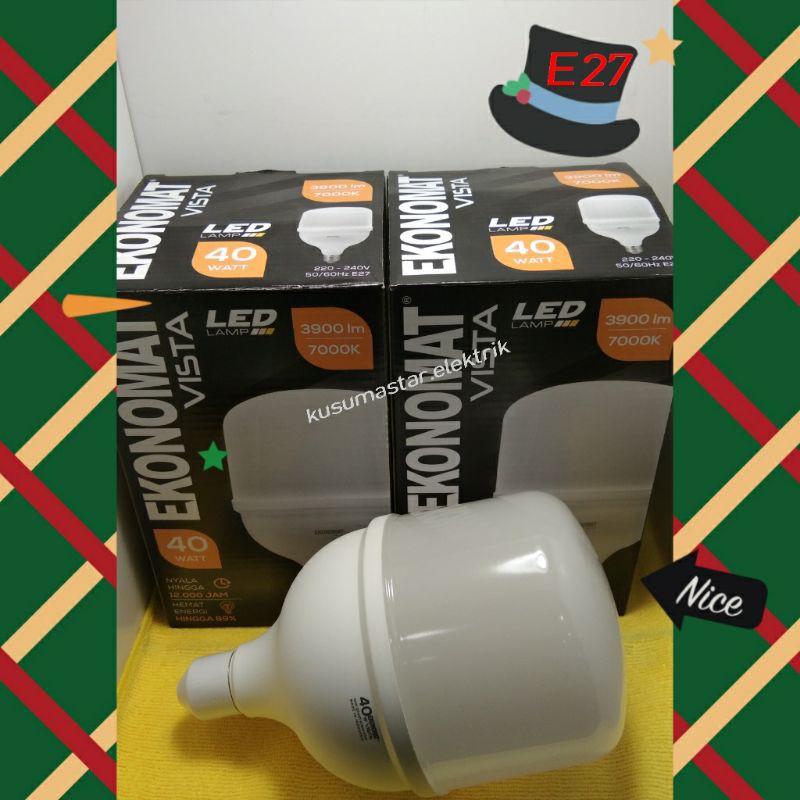 Lampu led 40 watt.putih.lampu ekonomat led.40 watt.E27