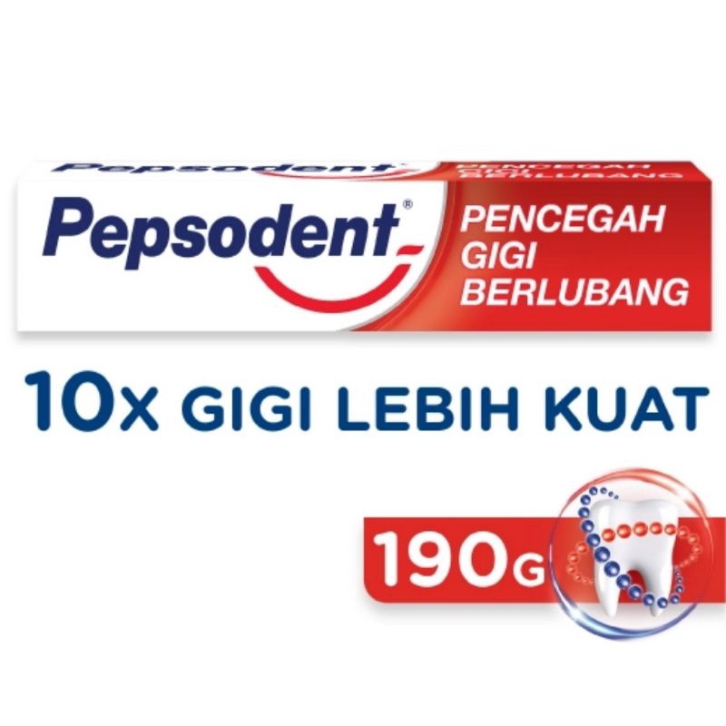 PEPSODENT Pasta Gigi Pencegah Gigi Berlubang 75gr / 190gr / 225gr Gratis Sikat Gigi