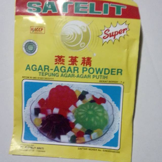 

Agar-Agar Powder Satelit Tepung Agar-agar Warna Putih 1 Sachet