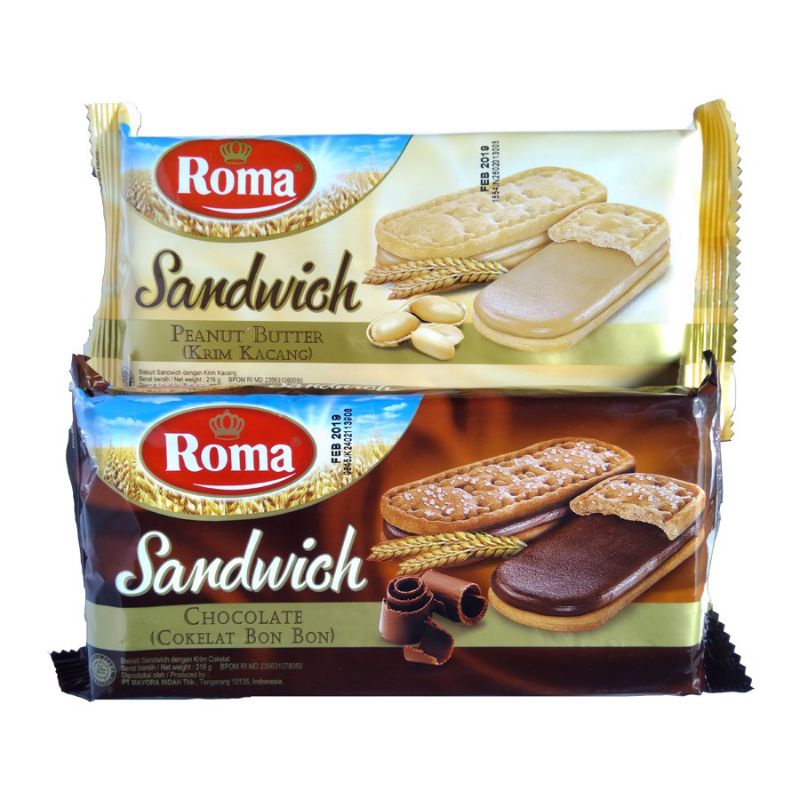 

Biskuit Roma Sandwich 189gr Coklat |Kacang| Lemon