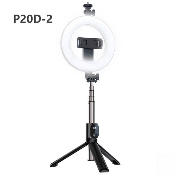 P20D-2 4IN1 RING LIGHT TRIPOD TONGSIS TBLUETOOTH SELFIE STICK Tripod