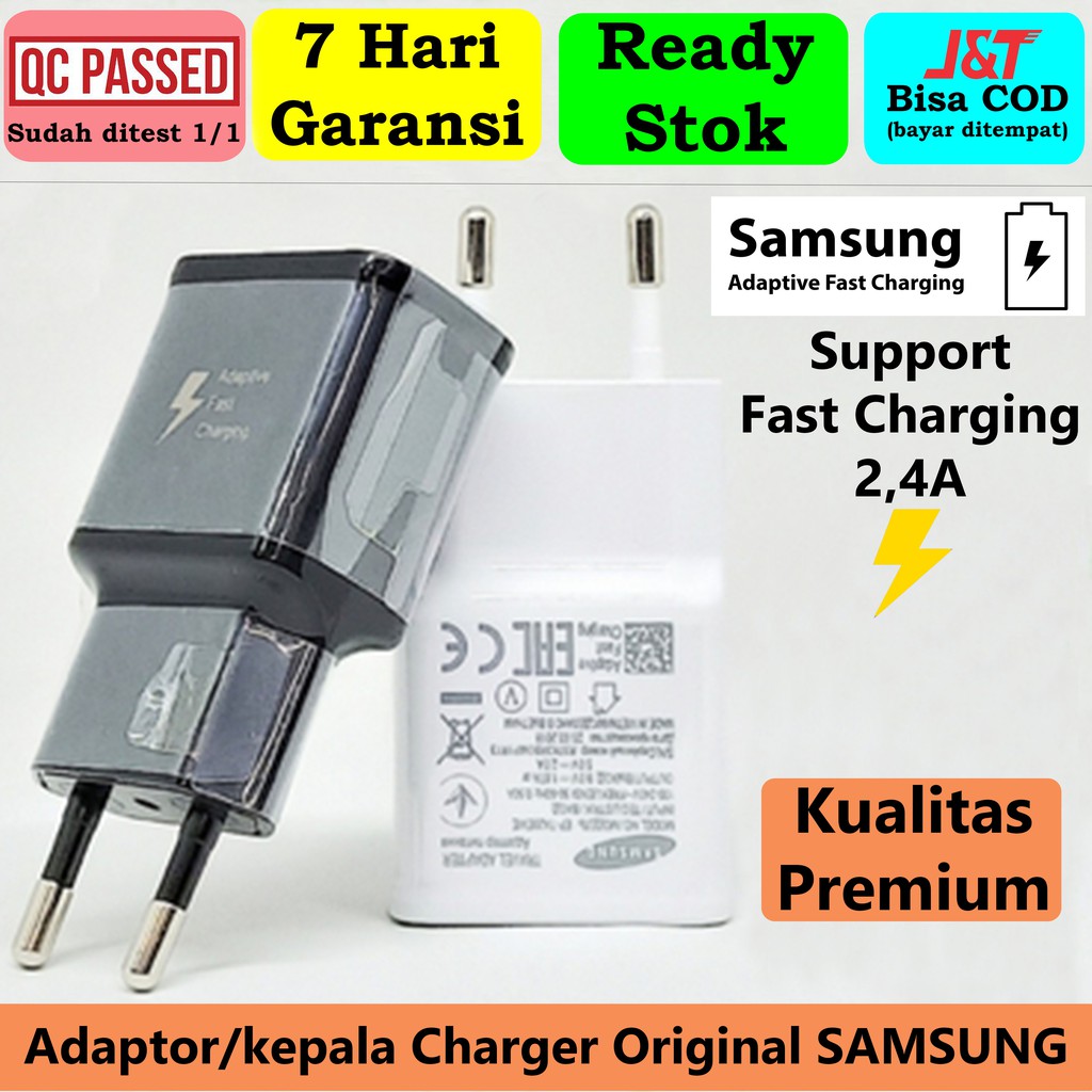 Batok / Kepala Charger / Adapter Charger  Samsung Original Fast Charging 2.4A