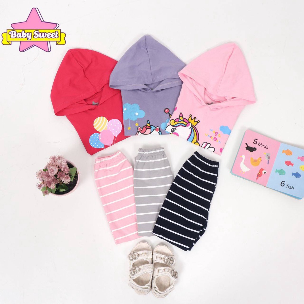 Setelan anak unicorn hoodie By Baby sweet