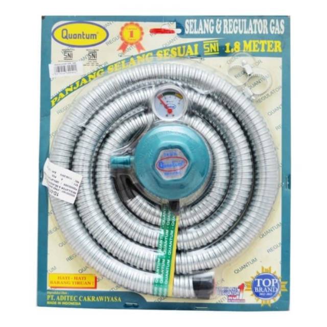 SELANG GAS PLUS REGULATOR QUANTUM - SELANG GAS QUANTUM - SELANG SET QUANTUM - REGULATOR QUANTUM PLUS