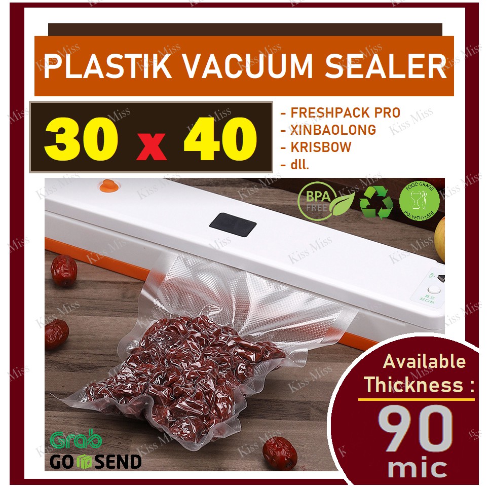 Plastik Vacuum Bag Embossed / 30x40cm / Vakum Sealer / Vacum / Plastik makanan / vakum / emboss