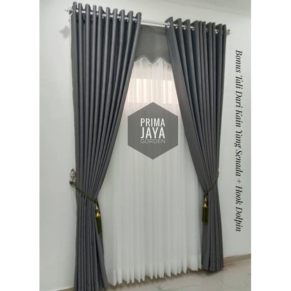 Gorden Jendela  Ukuran Besar 165-185 x T 260 Gorden Penutup Jendela dan pintu