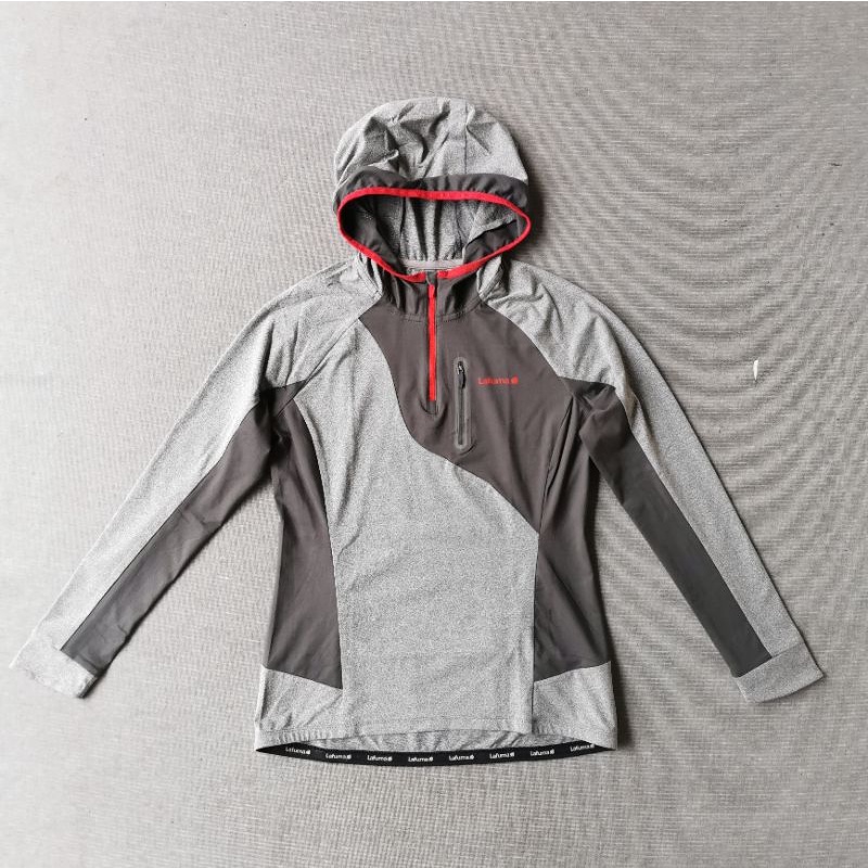 LAFUMA MOUNTBLANC PREMIUM BASELAYER HOODIE JERSEY OLAHRAGA OUTDOOR WANITA SECOND SIZE M