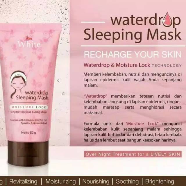 ❤ PAMELA ❤VIVA WHITE WATERDROP SLEEPING MASK