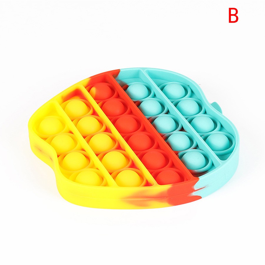 【Ready Stock】Color Push Bubble Gadgets Sensory Toys New Rainbow Titok popit mainan AMONG US Pop It Especially To Relieve Pressure Silicone Pressure Relief Toys Squeezes Feeling-B