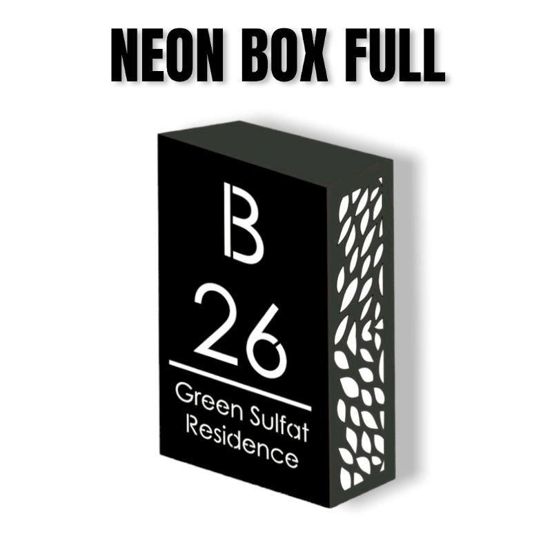 NOMOR RUMAH LED BOX, NOMOR RUMAH LED, NEON BOX NOMOR RUMAH, NOMOR RUMAH ORNAMEN ACRYLIC LED, NOMOR R