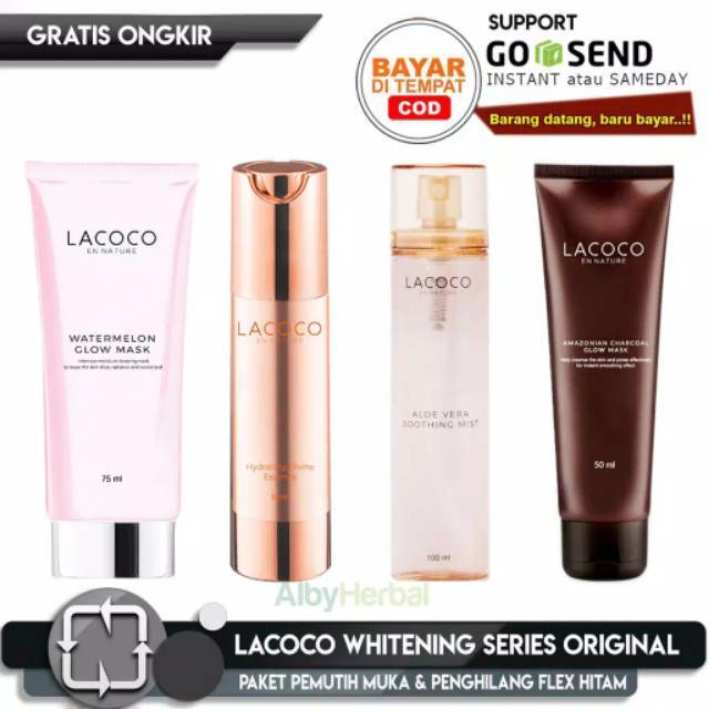 Lacoco whitening series nasa paket kecantikan memutihkan kulit wajah secara alami