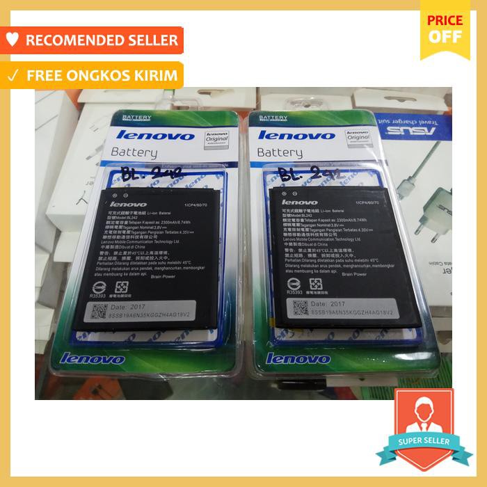 Batre Baterai Battery Lenovo Bl242 Bl 242 Lenovo A6000 Original