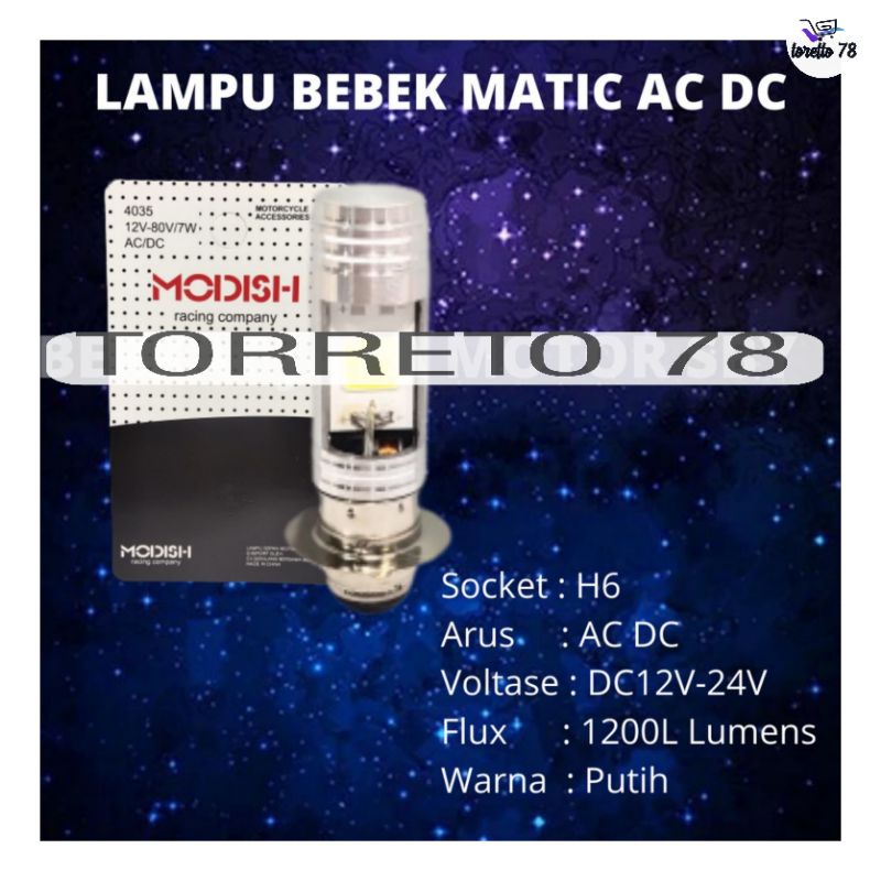 Lampu Utama LED Cree H6 2 Sisi Mata DC Bebek Dan motor matic